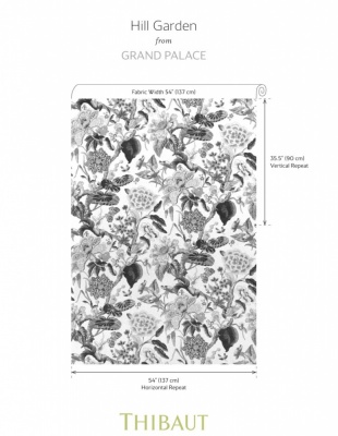 Thibaut Hill Garden Linen In White & Green